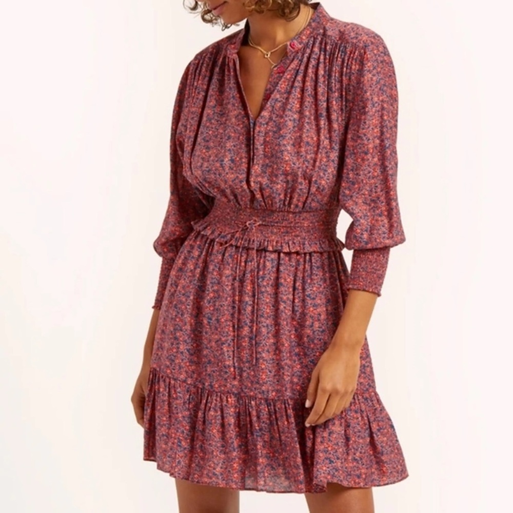 Rebecca Minkoff
Chloe Smocked Printed Mini Dress